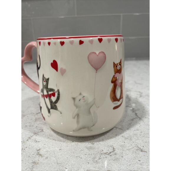 CATS 3D Pet Love Hearts Ceramic 20.6 Oz Cat Coffee Tea Mug Valentine's Day Gift - Picture 4 of 15